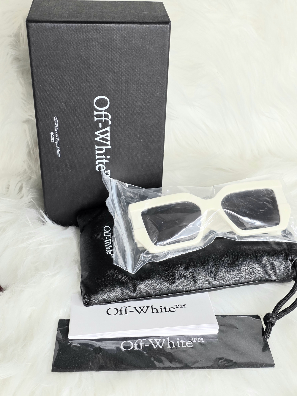 Off-White Men's Dover Acetate Square Sunglasses NWT Full Inclusion Retail $335